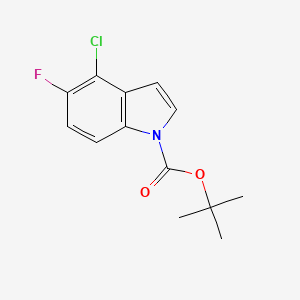 tert-Butyl 4-chloro-5-fluoro-1H-indole-1-carboxylate chemical structure (CAS 2891598-00-6)