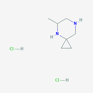 5-Methyl-4,7-diazaspiro[2.5]octane dihydrochloride chemical structure (CAS 2891598-32-4)