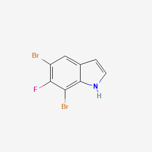 5,7-Dibromo-6-fluoro-1H-indole chemical structure (CAS 2891599-46-3)