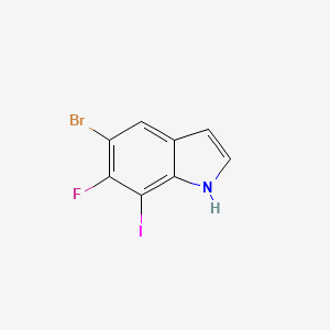 5-Bromo-6-fluoro-7-iodo-1H-indole chemical structure (CAS 2891600-09-0)