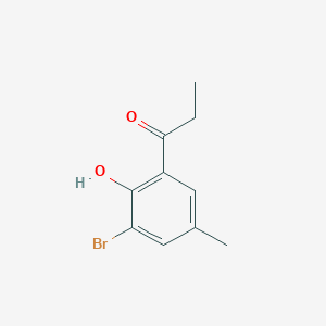 1-(3-Bromo-2-hydroxy-5-methylphenyl)propan-1-one chemical structure (CAS 2892-30-0)