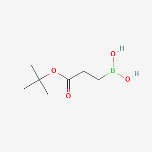 (3-(tert-Butoxy)-3-oxopropyl)boronic acid chemical structure (CAS 2892395-89-8)