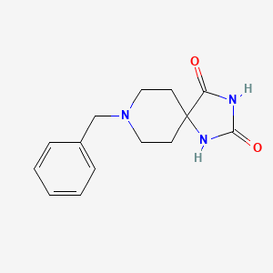 8-Benzyl-1,3,8-triazaspiro[4.5]decane-2,4-dione chemical structure (CAS 28936-94-9)