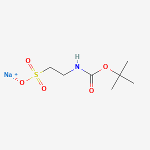 Sodium 2-((tert-butoxycarbonyl)amino)ethane-1-sulfonate chemical structure (CAS 2894830-14-7)