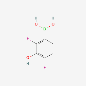 (2,4-Difluoro-3-hydroxyphenyl)boronic acid chemical structure (CAS 2894848-23-6)