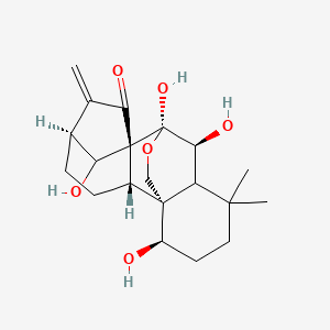 (1α,6β,7α,14R)-1,5,6,14-Tetrahydroxy-4,4-dimethyl-8-methylenedecahydro-1H-6,11b-(epoxymethano)-6a,9-methanocyclohepta[a]naphthalen-7(8H)-one chemical structure (CAS 28957-04-2)
