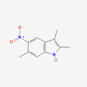 2,3,6-Trimethyl-5-nitro-1H-indole chemical structure (CAS 289685-81-0)