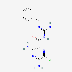 3,5-Diamino-N-(N-benzylcarbamimidoyl)-6-chloropyrazine-2-carboxamide chemical structure (CAS 2898-76-2)