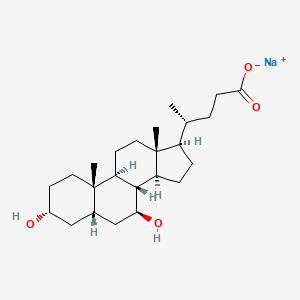Sodium (R)-4-((3R,5S,7S,8R,9S,10S,13R,14S,17R)-3,7-dihydroxy-10,13-dimethylhexadecahydro-1H-cyclopenta[a]phenanthren-17-yl)pentanoate chemical structure (CAS 2898-95-5)