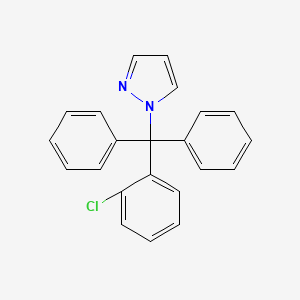 1-((2-Chlorophenyl)diphenylmethyl)-1H-pyrazole chemical structure (CAS 289905-88-0)