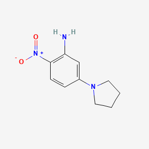 2-Nitro-5-(pyrrolidin-1-yl)aniline chemical structure (CAS 289913-98-0)