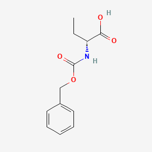 (R)-2-(((Benzyloxy)carbonyl)amino)butanoic acid chemical structure (CAS 2900-20-1)