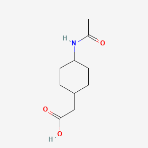 trans-4-Acetamidocyclohexaneacetic acid chemical structure (CAS 2901-44-2)