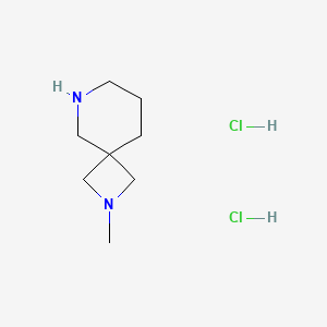 2-Methyl-2,6-diazaspiro[3.5]nonane dihydrochloride chemical structure (CAS 2901065-95-8)