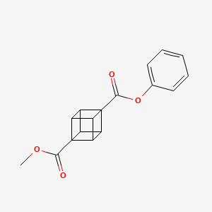 1-Methyl 4-phenyl cubane-1,4-dicarboxylate chemical structure (CAS 2901066-69-9)