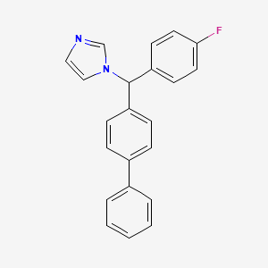 1-([1,1'-Biphenyl]-4-yl(4-fluorophenyl)methyl)-1H-imidazole chemical structure (CAS 2901086-16-4)