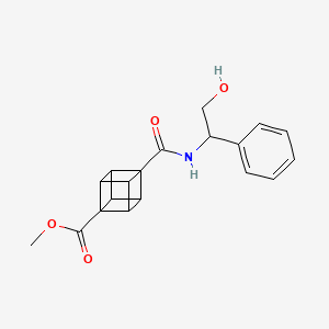 Methyl 4-((2-hydroxy-1-phenylethyl)carbamoyl)cubane-1-carboxylate chemical structure (CAS 2901103-60-2)