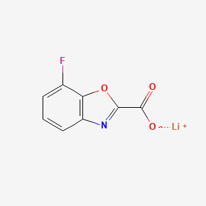 Lithium 7-fluorobenzo[d]oxazole-2-carboxylate chemical structure (CAS 2901103-64-6)