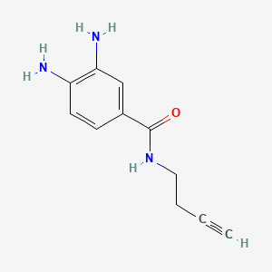 3,4-Diamino-N-(but-3-yn-1-yl)benzamide chemical structure (CAS 2901106-65-6)