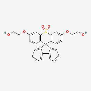 3',6'-Bis(2-hydroxyethoxy)spiro[fluorene-9,9'-thioxanthene] 10',10'-dioxide chemical structure (CAS 2901106-67-8)