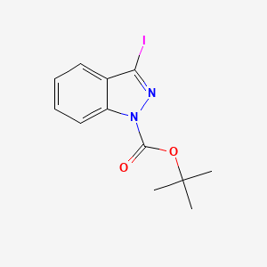 tert-Butyl 3-iodo-1H-indazole-1-carboxylate chemical structure (CAS 290368-00-2)