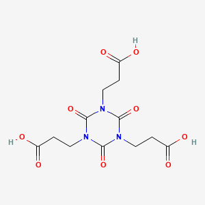 3,3',3''-(2,4,6-Trioxo-1,3,5-triazinane-1,3,5-triyl)tripropionic acid chemical structure (CAS 2904-41-8)