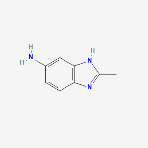 2-Methyl-1H-benzoimidazol-5-ylamine chemical structure (CAS 29043-48-9)