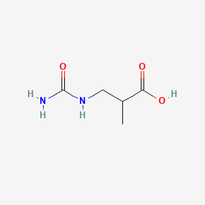 2-Methyl-3-ureidopropanoic acid chemical structure (CAS 2905-86-4)
