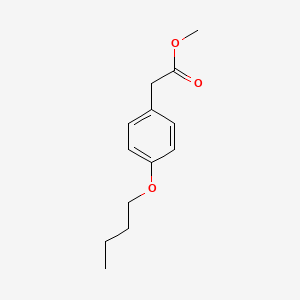 Methyl 2-(4-butoxyphenyl)acetate chemical structure (CAS 29056-06-2)