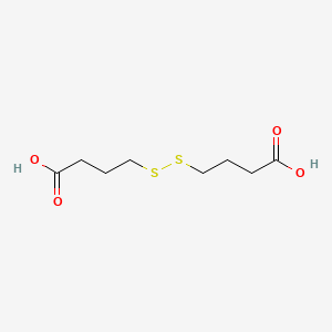 4,4'-Disulfanediyldibutanoic acid chemical structure (CAS 2906-60-7)
