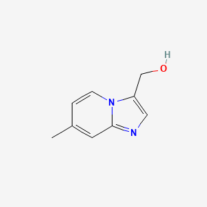 (7-Methylimidazo[1,2-a]pyridin-3-yl)methanol chemical structure (CAS 29096-61-5)