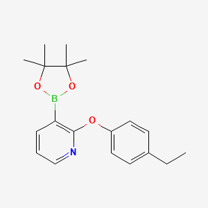 2-(4-Ethylphenoxy)-3-(4,4,5,5-tetramethyl-1,3,2-dioxaborolan-2-yl)pyridine chemical structure (CAS 2913179-23-2)