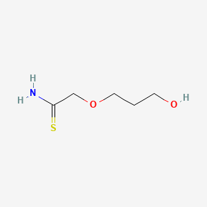 2-(3-Hydroxypropoxy)ethanethioamide chemical structure (CAS 2913245-18-6)