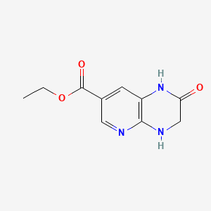 Ethyl 2-oxo-1,2,3,4-tetrahydropyrido[2,3-b]pyrazine-7-carboxylate chemical structure (CAS 2913419-02-8)