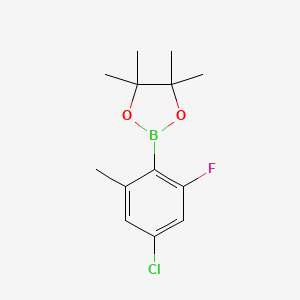 2-(4-Chloro-2-fluoro-6-methylphenyl)-4,4,5,5-tetramethyl-1,3,2-dioxaborolane chemical structure (CAS 2913572-78-6)