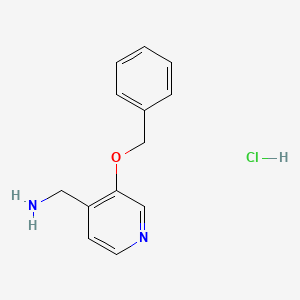 (3-(Benzyloxy)pyridin-4-yl)methanamine hydrochloride chemical structure (CAS 2918779-87-8)