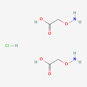 O-(Carboxymethyl)hydroxylamine hemihydrochloride chemical structure (CAS 2921-14-4)