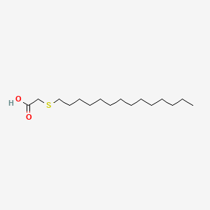 2-(Tetradecylthio)acetic acid chemical structure (CAS 2921-20-2)