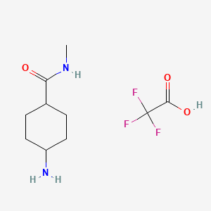 4-Amino-N-methylcyclohexane-1-carboxamide 2,2,2-trifluoroacetate chemical structure (CAS 2922283-34-7)