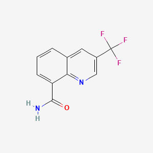 3-(Trifluoromethyl)quinoline-8-carboxamide chemical structure (CAS 2922283-41-6)