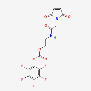 2-(2-(2,5-Dioxo-2,5-dihydro-1H-pyrrol-1-yl)acetamido)ethyl (perfluorophenyl) carbonate chemical structure (CAS 2922283-42-7)