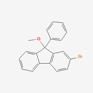 2-Bromo-9-methoxy-9-phenyl-9H-fluorene chemical structure (CAS 2922283-47-2)