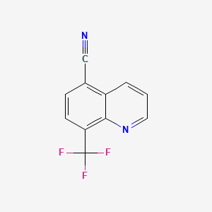 8-(Trifluoromethyl)quinoline-5-carbonitrile chemical structure (CAS 2922283-53-0)