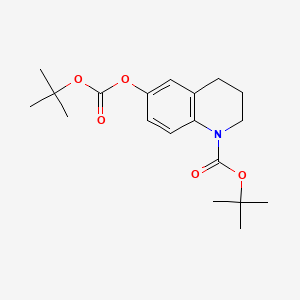 tert-Butyl 6-((tert-butoxycarbonyl)oxy)-3,4-dihydroquinoline-1(2H)-carboxylate chemical structure (CAS 2922283-59-6)