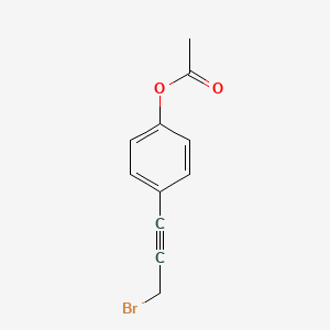 4-(3-Bromoprop-1-yn-1-yl)phenyl acetate chemical structure (CAS 2922283-63-2)
