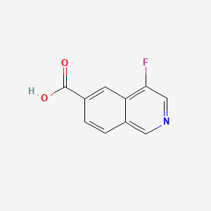 4-Fluoroisoquinoline-6-carboxylic acid chemical structure (CAS 2922283-71-2)