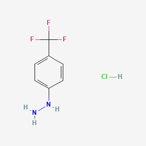 (4-(Trifluoromethyl)phenyl)hydrazine hydrochloride chemical structure (CAS 2923-56-0)