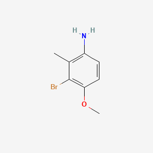 3-Bromo-4-methoxy-2-methylaniline chemical structure (CAS 29237-10-3)