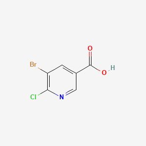 5-Bromo-6-chloronicotinic acid chemical structure (CAS 29241-62-1)