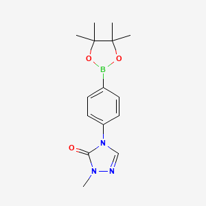 2-Methyl-4-(4-(4,4,5,5-tetramethyl-1,3,2-dioxaborolan-2-yl)phenyl)-2,4-dihydro-3H-1,2,4-triazol-3-one chemical structure (CAS 2924710-37-0)